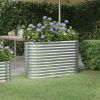 Garden Raised Bed Powder-coated Steel 44.9"x15.7"x26.8" Silver