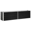 Garden Raised Bed Galvanized Steel 94.5"x15.7"x17.7" Anthracite