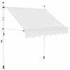 Manual Retractable Awning 78.7" Cream