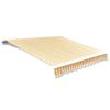 Awning Top Canvas Sunflower Yellow & White 19' 8"x9' 10" (Frame Not Included)