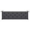 Garden Bench Cushion Anthracite 70.9"x19.7"x2.8" Fabric