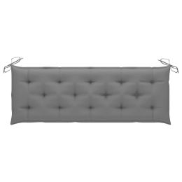 Garden Bench Cushion Gray 59.1"x19.7"x2.8" Fabric