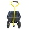 Folding car Poly Garden dump truck with steel frame; 10 inches. Pneumatic tire; 300 lb capacity body 55L black