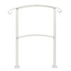 Artisasset Outdoor 1-3 Steps Adjustable Wrought Iron Handrails White