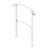 Artisasset Outdoor 1-3 Steps Adjustable Wrought Iron Handrails White