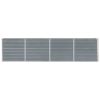 Raised Garden Bed 126"x15.7"x30.3" Galvanized Steel Gray