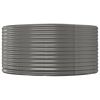 Garden Raised Bed Gray 55.1"x55.1"x26.8" Powder-coated Steel