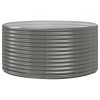 Garden Raised Bed Gray 55.1"x55.1"x26.8" Powder-coated Steel