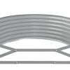 Garden Raised Bed Powder-coated Steel 126.8"x39.4"x14.2" Gray