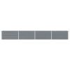 Garden Raised Bed Galvanized Steel 126"x15.7"x17.7" Gray