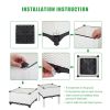 2PCS Rectangle Raised Elevated Garden Flower Bed Plant Box Vegetable Planter Herb White