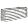 Garden Raised Bed Powder-coated Steel 44.9"x15.7"x14.2" Silver
