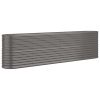 Garden Raised Bed Powder-coated Steel 102.4"x15.7"x26.8" Gray