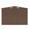 Garden Shed 101.2" x 228.3" x 71.3" Metal Brown