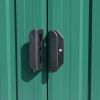 Garden Shed 101.2" x 228.3" x 71.3" Metal Green
