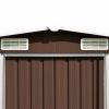 Garden Shed 101.2" x 228.3" x 71.3" Metal Brown