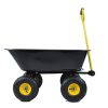 Folding car Poly Garden dump truck with steel frame; 10 inches. Pneumatic tire; black