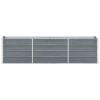 Garden Raised Bed Galvanized Steel 94.5"x15.7"x17.7" Gray