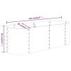 Garden Raised Bed Powder-coated Steel 44.9"x15.7"x14.2" Silver