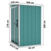 Wall-mounted Garden Shed Green 46.5"x39.4"x70.1" Galvanized Steel