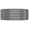 Garden Raised Bed Powder-coated Steel 126.8"x39.4"x14.2" Gray