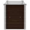 Garden Raised Bed Brown 63"x15.7"x17.7" Galvanized Steel