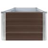 Garden Raised Bed Galvanized Steel 126"x15.7"x17.7" Brown