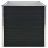 Raised Garden Bed Anthracite 63"x31.5"x30.3" Galvanized Steel