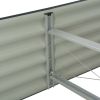 Garden Raised Bed 126"x31.5"x17.3" Galvanized Steel Gray