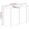Garden Raised Bed Powder-coated Steel 44.9"x15.7"x26.8" Silver