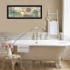 "Garden Bath" by Pam Britton; Ready to Hang Framed Print; Black Frame