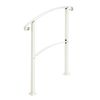 Artisasset Outdoor 1-3 Steps Adjustable Wrought Iron Handrails White