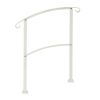 Artisasset Outdoor 1-3 Steps Adjustable Wrought Iron Handrails White