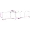 Garden Raised Bed Powder-coated Steel 88.2"x31.5"x14.2" Gray