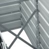 Garden Raised Bed Galvanized Steel 94.5"x15.7"x17.7" Anthracite