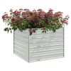Garden Raised Bed 39.4"x39.4"x30.3" Galvanized Steel Silver