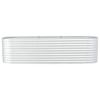 Garden Raised Bed 126"x31.5"x31.9" Galvanized Steel Silver