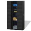 Garden Storage Cabinet with 4 Shelves Black