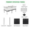 2PCS Rectangle Raised Elevated Garden Flower Bed Plant Box Vegetable Planter Herb White