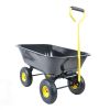 Folding car Poly Garden dump truck with steel frame; 10 inches. Pneumatic tire; black