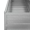 Garden Raised Bed 39.4"x15.7"x30.3" Galvanized Steel Silver
