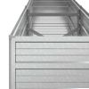 Garden Raised Bed 63"x15.7"x17.7" Galvanized Steel Silver