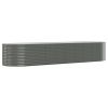 Garden Raised Bed Powder-coated Steel 155.9"x39.4"x26.8" Gray