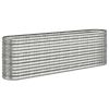 Garden Raised Bed Powder-coated Steel 88.2"x15.7"x26.8" Silver