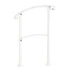 Artisasset Outdoor 1-3 Steps Adjustable Wrought Iron Handrails White