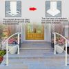 Artisasset Outdoor 1-3 Steps Adjustable Wrought Iron Handrails White