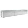 Garden Raised Bed Galvanized Steel 189"x31.5"x30.3" Gray