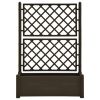 Garden Planter with Trellis 39.4"x16.9"x55.9" PP Mocha