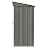 TOPMAX Patio 5ft Wx3ft. L Garden Shed; Metal Lean-to Storage Shed with Lockable Door; Tool Cabinet for Backyard; Lawn; Garden; Gray