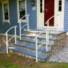 Artisasset Outdoor 1-3 Steps Adjustable Wrought Iron Handrails White